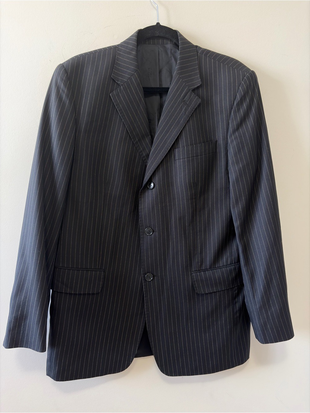 Vintage Lanvin Collection Wool Silk Pinstripe Blazer Size 40R